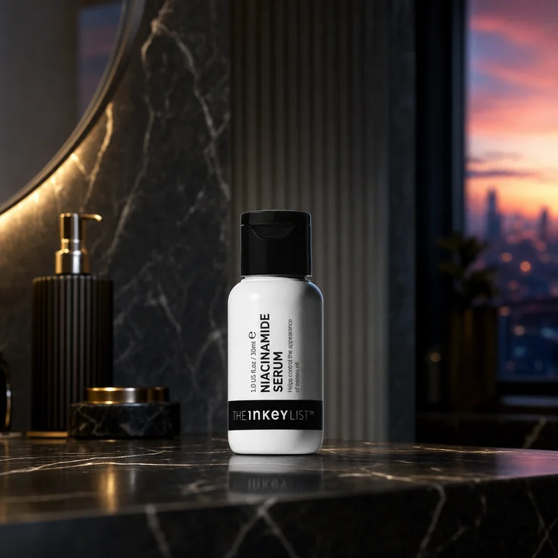 The INKEY List Niacinamide 10% + Hyaluronic Acid serum, 30 ml bottle — from Amazon listing