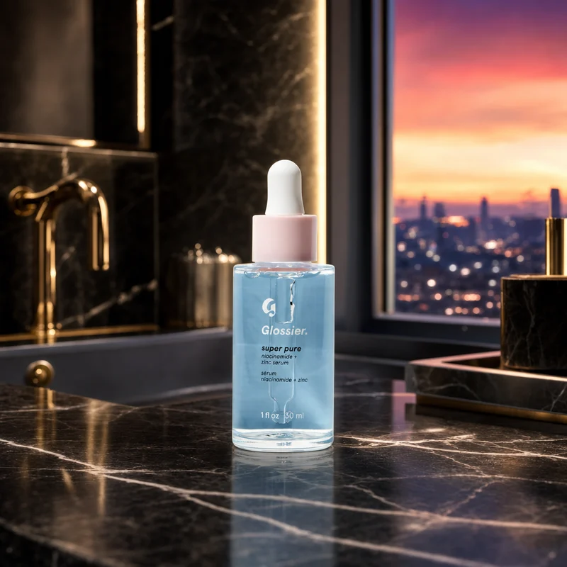 Glossier Super Pure niacinamide + zinc serum, 30 ml bottle — from Amazon listing