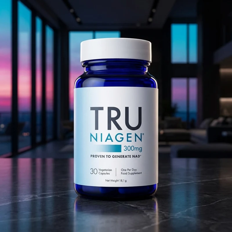 Tru Niagen Nicotinamide Riboside 300mg, 30-count bottle — from the Amazon listing
