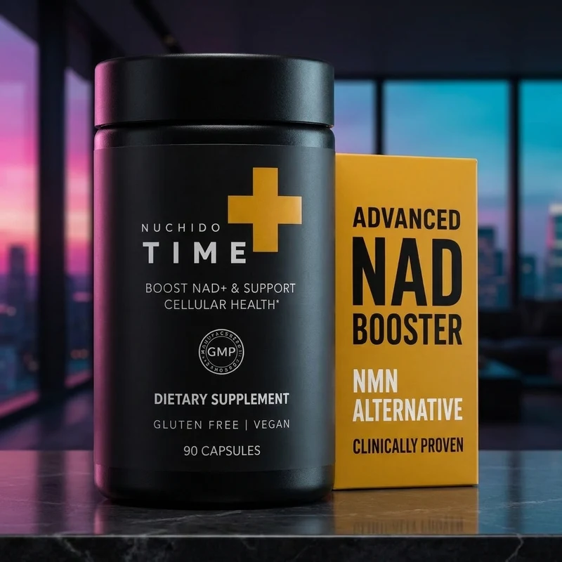 Nuchido TIME+ Advanced NAD+ Supplement, 90-capsule bottle — from the Amazon listing