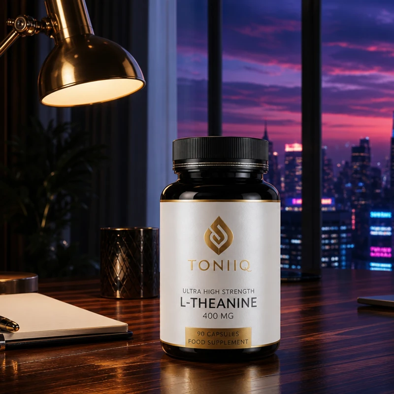 Toniiq Ultra High Strength L-Theanine 400 mg, 120 capsules — bottle from Amazon listing