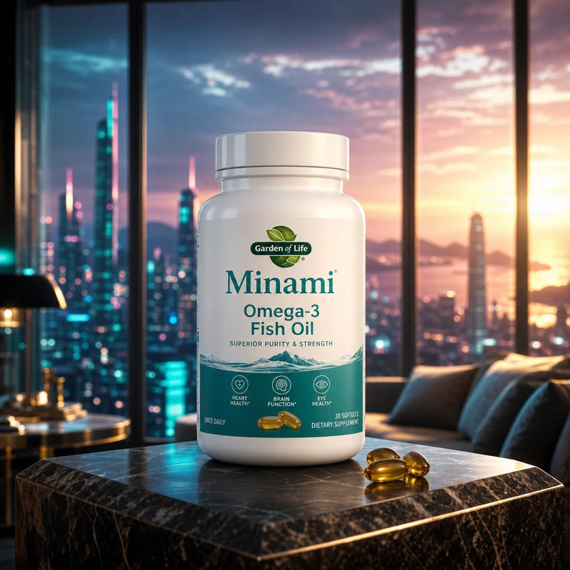 Minami MorEPA Smart Fats omega-3 softgels — bottle from Amazon listing