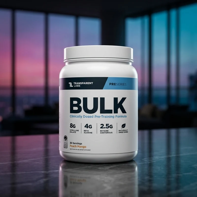 Transparent Labs BULK Pre-Workout, Peach Mango
