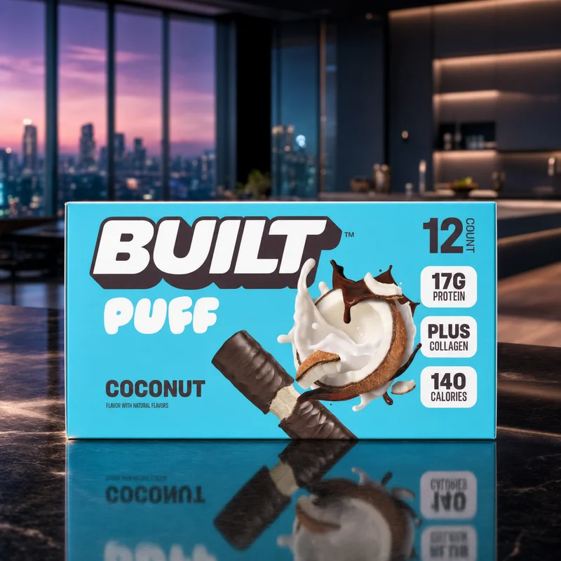 Built Bar Coconut chocolate-covered protein bar, 18-count box — from the Amazon listing