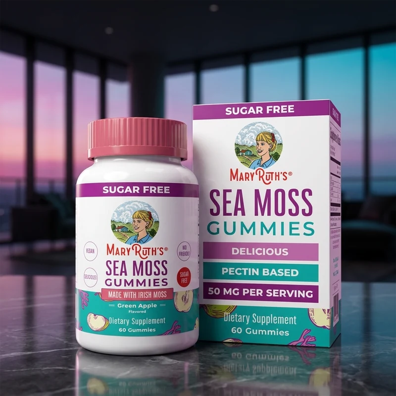 MaryRuth Organics Sugar Free Sea Moss Gummies, 60 count — from the Amazon listing