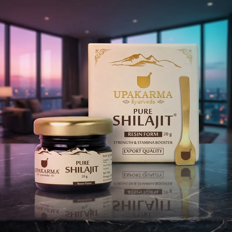 UPAKARMA Pure Shilajit Resin, 20 g jar with spoon — from the Amazon listing
