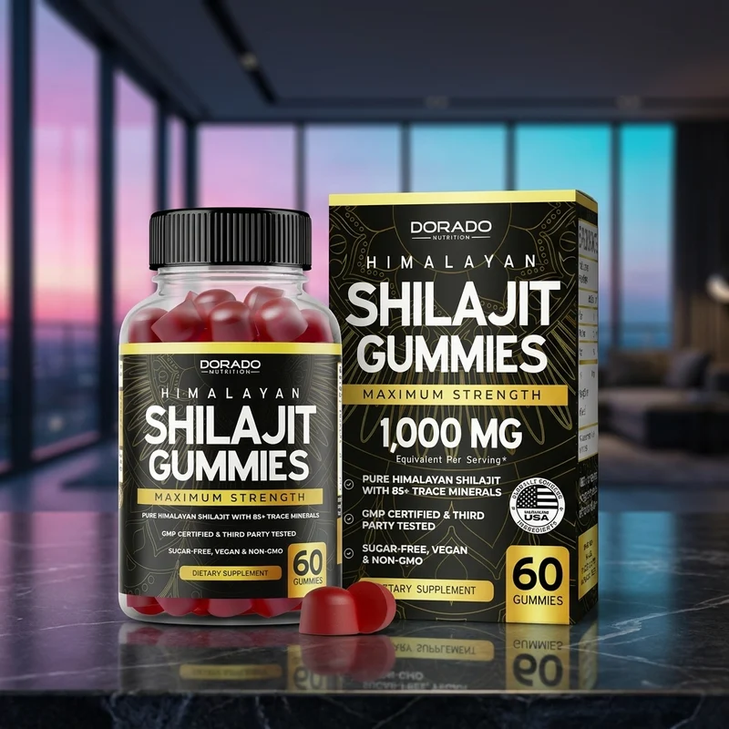 Dorado Nutrition Shilajit Gummies, Raspberry Watermelon, 60 count bottle — from the Amazon listing