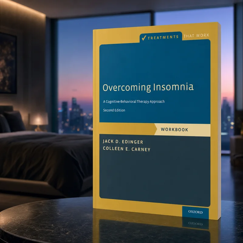 Overcoming Insomnia: A Cognitive-Behavioral Therapy Approach Workbook by Jack Edinger and Colleen Carney, cover — from Amazon listing