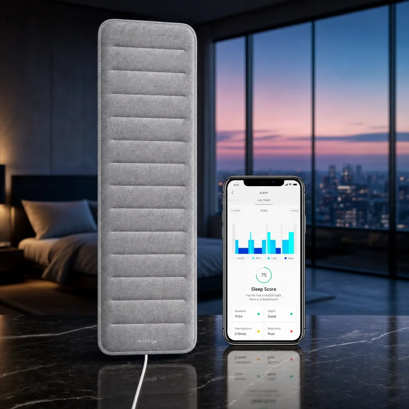 Withings Sleep under-mattress sleep tracking pad — from Amazon listing