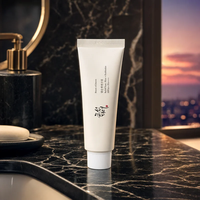 Beauty of Joseon Relief Sun Rice + Probiotics SPF 50+ Korean sunscreen, 50 mL tube — from Amazon listing
