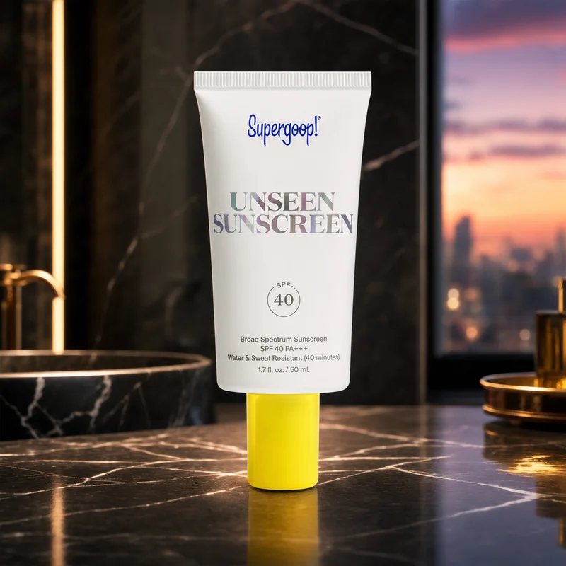 Supergoop Unseen Sunscreen SPF 40 invisible gel tube, 1.7 fl oz — from Amazon listing