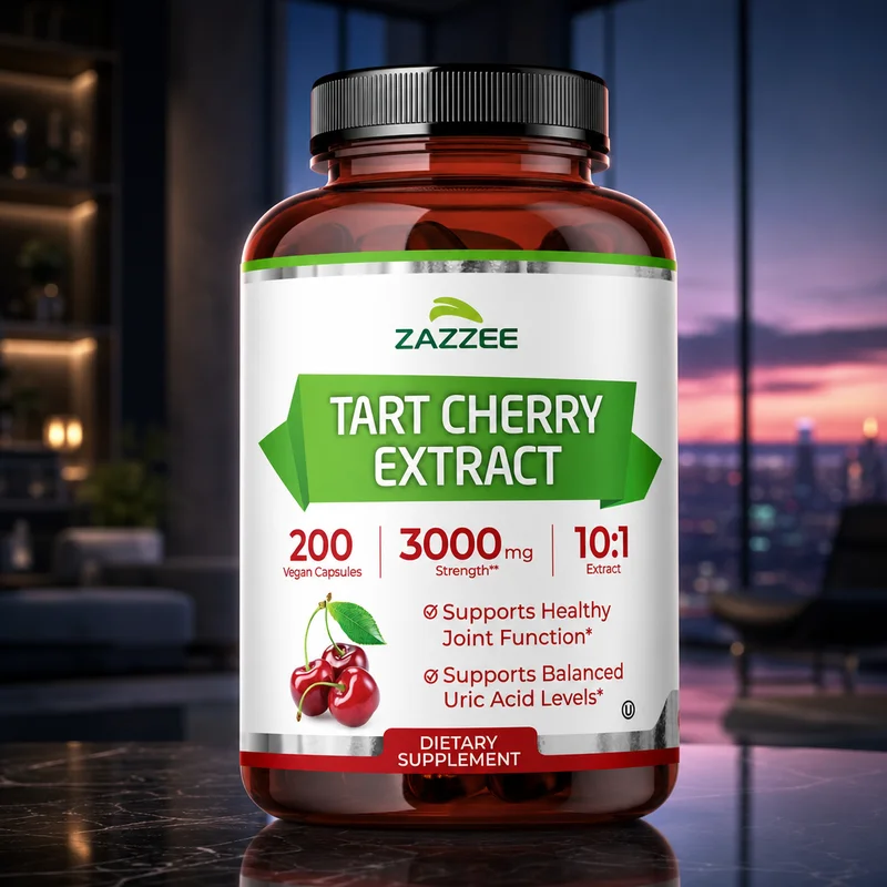 Zazzee Tart Cherry 10:1 Extract 200 Vegan Capsules