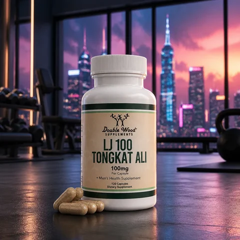 Double Wood LJ100 Tongkat Ali, 120 capsules — bottle from Amazon listing