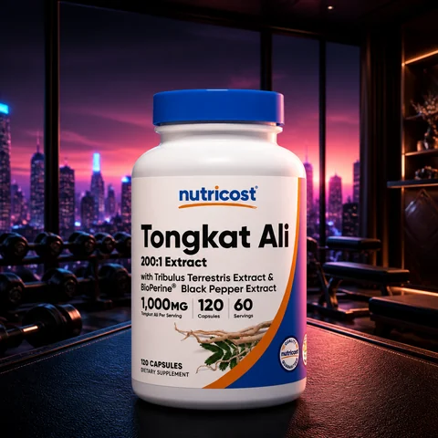Nutricost Tongkat Ali 1000 mg, 120 capsules — bottle from Amazon listing