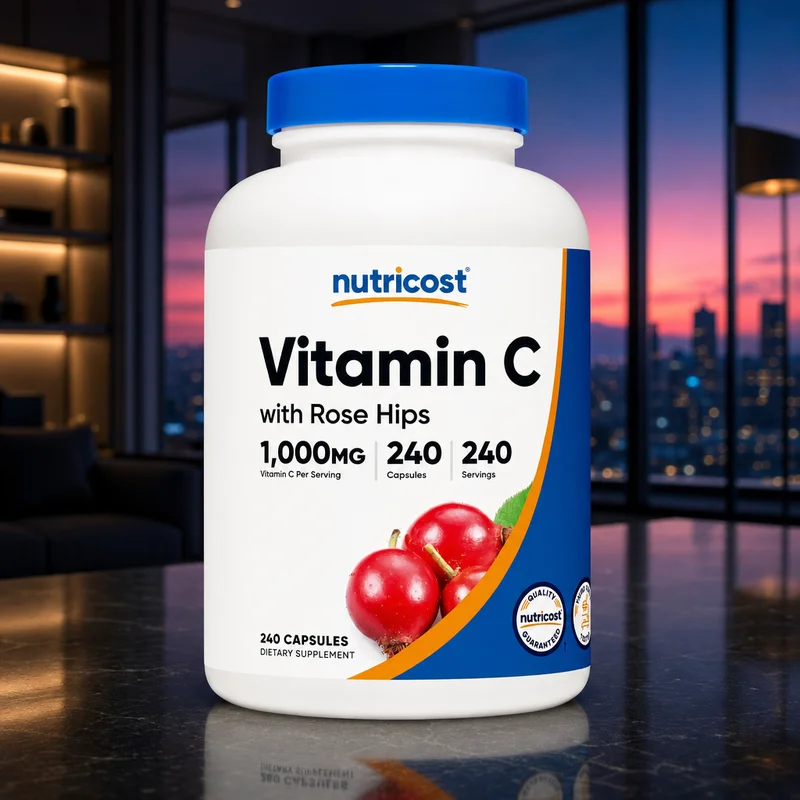 Nutricost Vitamin C with Rose Hips 1025mg, 240 Capsules