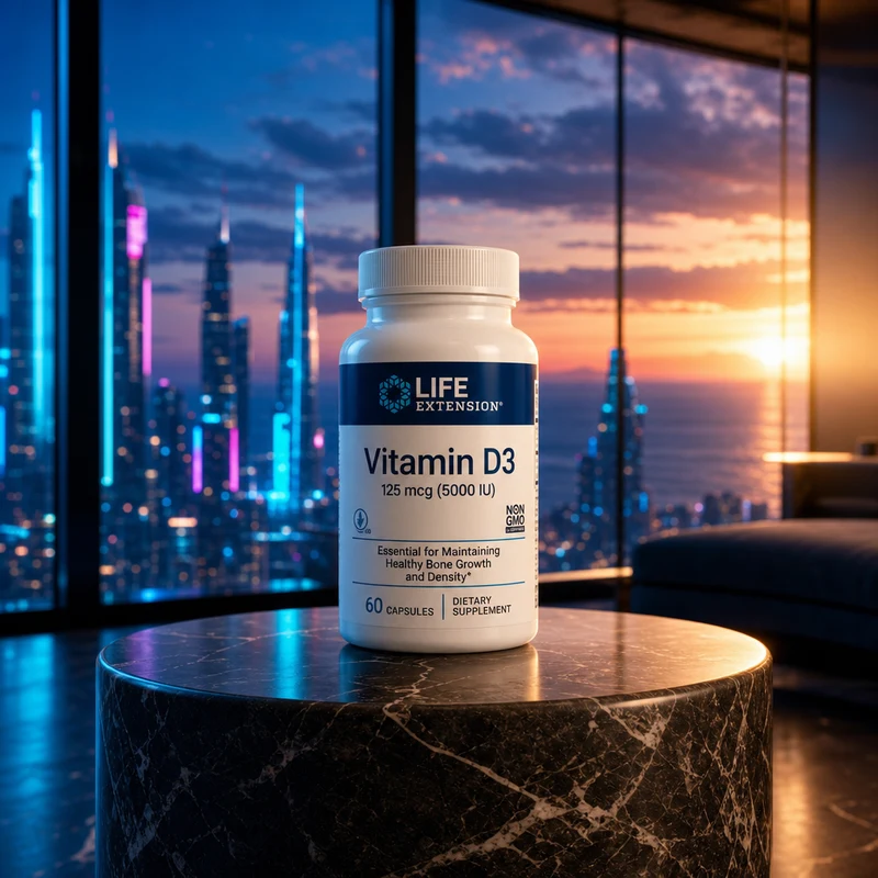 Life Extension Vitamin D3 with Sea-Iodine, 60 capsules — bottle from Amazon listing
