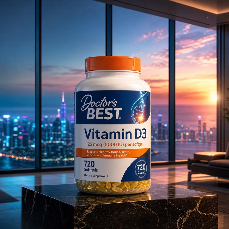 Doctor's Best Vitamin D3 5,000 IU, 720 softgels — bottle from Amazon listing