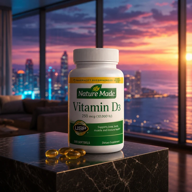 Nature Made Vitamin D3 2,000 IU, 250 softgels — bottle from Amazon listing