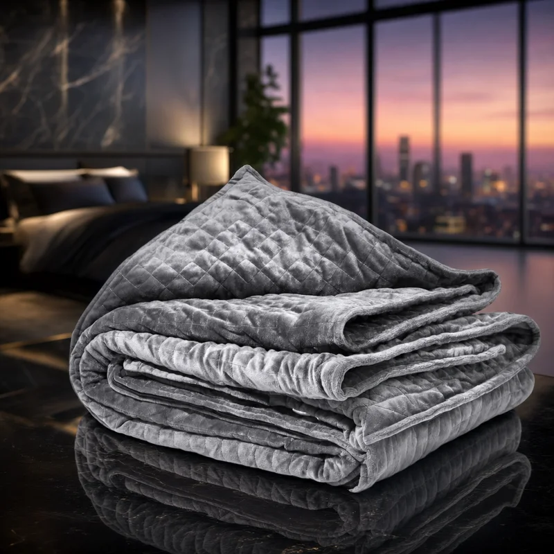 Gravity Weighted Blanket 15 lb, single-sleeper size — from Amazon listing