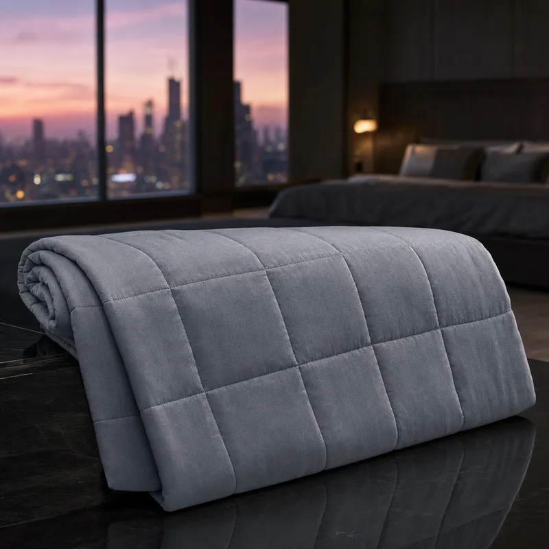 YnM 25 lb two-person Weighted Blanket, king-width 80x87 in — from Amazon listing