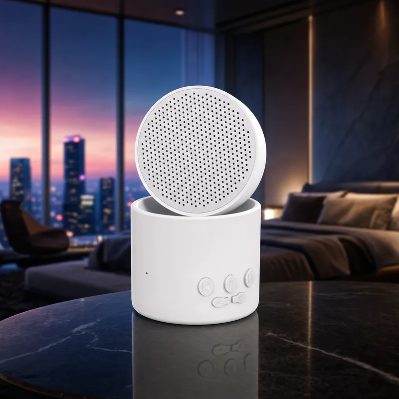 LectroFan Micro 2 palm-sized portable white noise machine and Bluetooth speaker, white — from Amazon listing