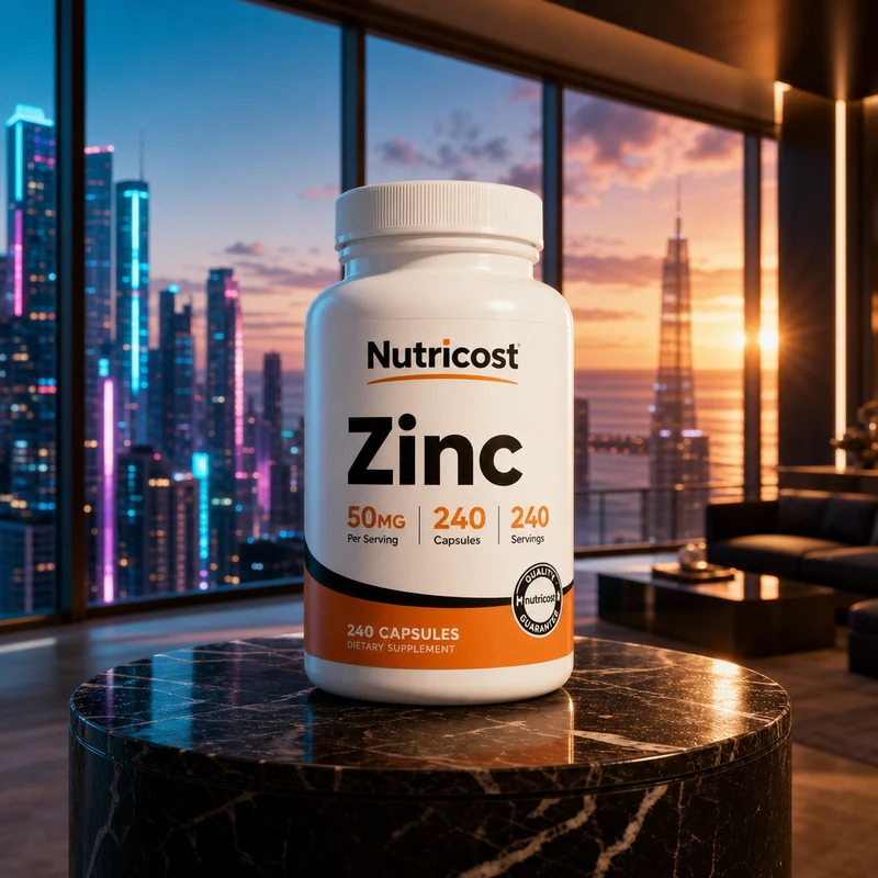 Nutricost Zinc Picolinate 50 mg, 240 capsules — bottle from Amazon listing