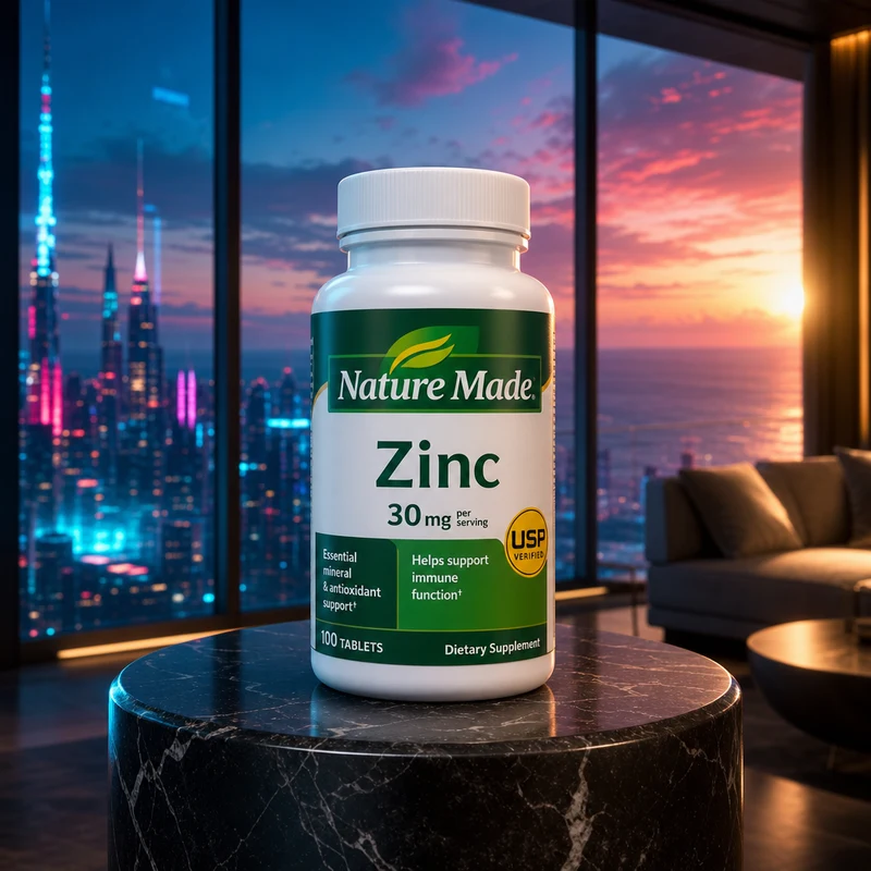 Nature Made Zinc 30 mg, 100 tablets — bottle from Amazon listing