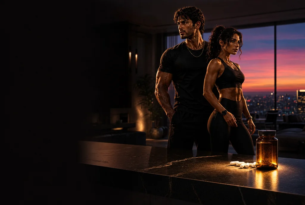 Two Super Achievers in a dark-luxe penthouse at dusk — the complete magnesium glycinate data report