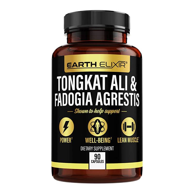 Earth Elixir Fadogia Agrestis 600mg and Tongkat Ali 500mg Supplements (90 Capsules) - Zero Fillers – Gluten Free - Long Jack Nootropics