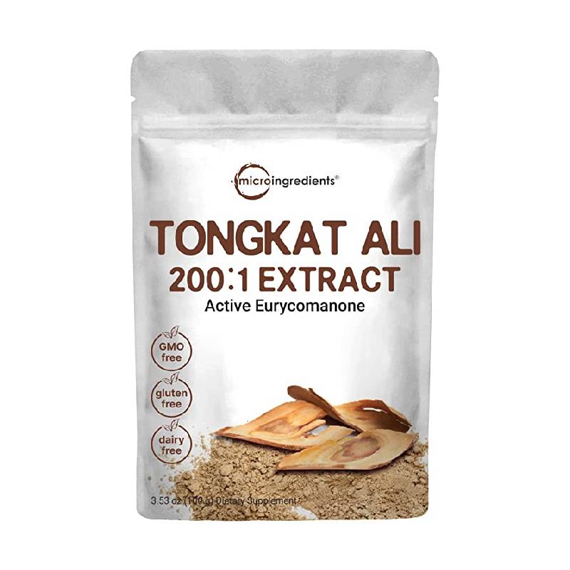 Tongkat Ali Extract 200:1 Concentrate Longjack Powder, 100 Grams, Grown in Indonesia, 100% Pure Eurycoma Longifolia Root Extract Powder, Bitter Taste - No Filler, No Additive, Non-GMO
