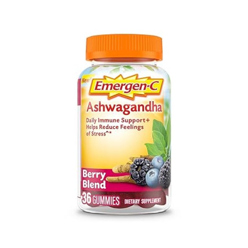 Emergen C Vitamin C and Ashwagandha Gummies Dietary Supplement for Immune Support Berry Blend 36 Count 1