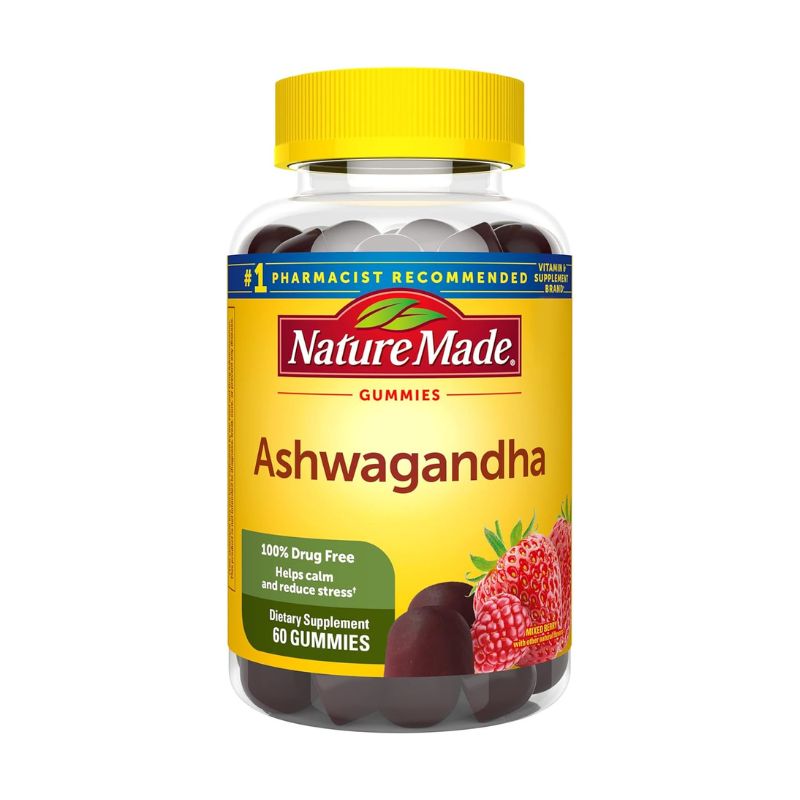 Nature Made Ashwagandha Gummies Vegan KSM 66 Ashwagandha for Stress Support 60 Count 30 Day Supply 1