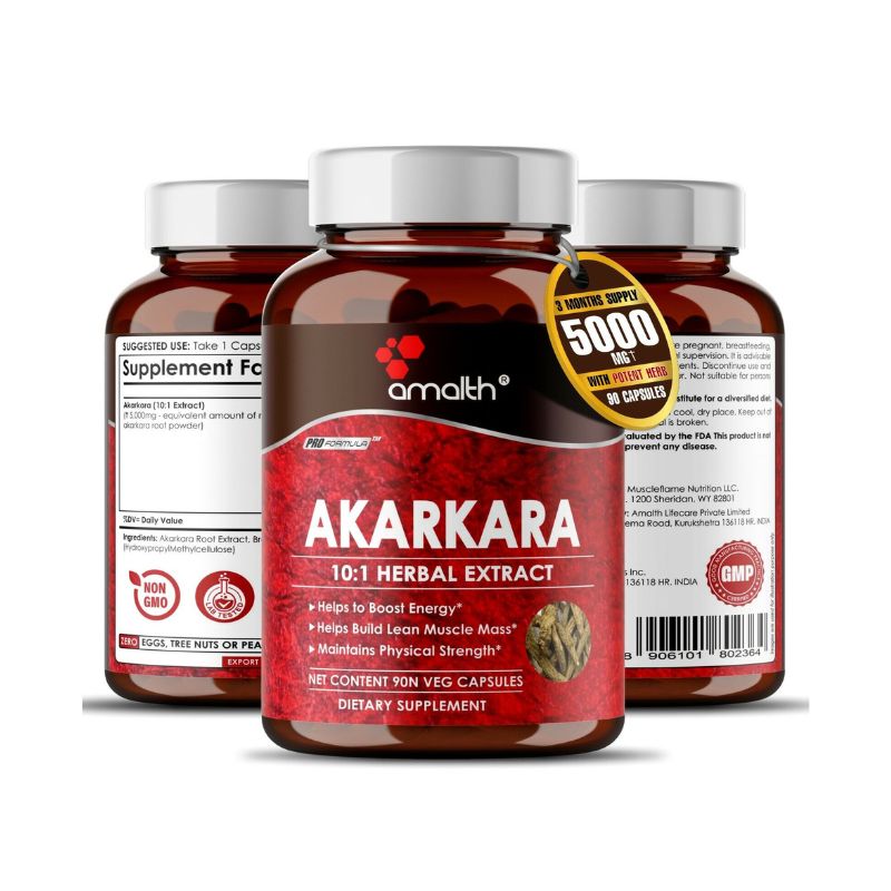 Akarkara Anacyclus Pyrethrum Root Extract Powder 10000mg Capsules 90 Count 1