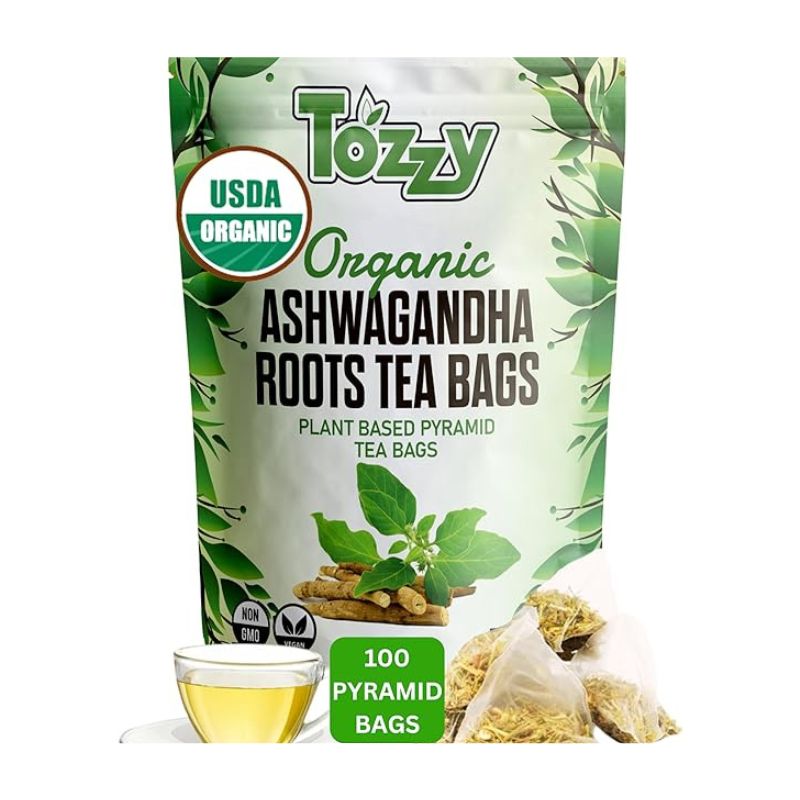 BREWIX Turmeric Ashwagandha Herbal Tea Bags 50 Pyramid Tea Bags Real Ingredients From India Caffeine Free Naturally Gluten Free 2