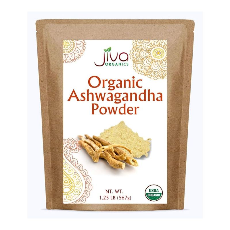 Jiva Organics Ashwagandha Root Powder 1.25 Pound 20oz Raw Pure Non GMO Lab Tested 1