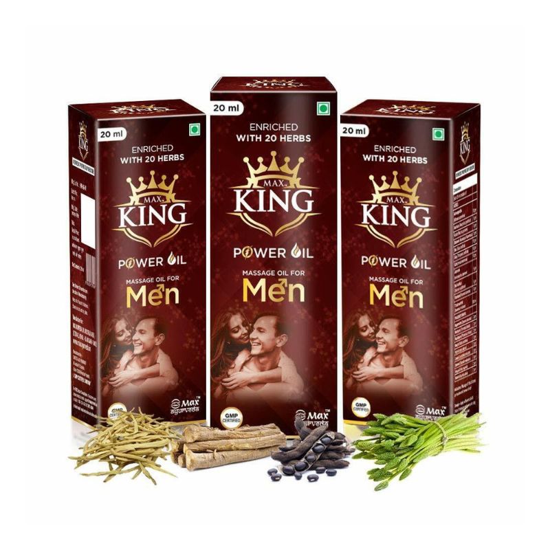 Max Ayurveda King Power Men Bedtime 20 powerful herbs rejuvenate Massage Oil 1