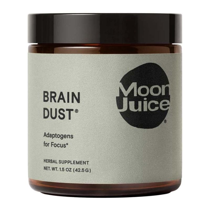 Moon Juice Brain Dust Brain Supplement for Memory Focus Lions Mane Ashwagandha Rhodiola Maca Mushroom Supplement Add to Coffee Vegan Sugar Free Caffeine Free