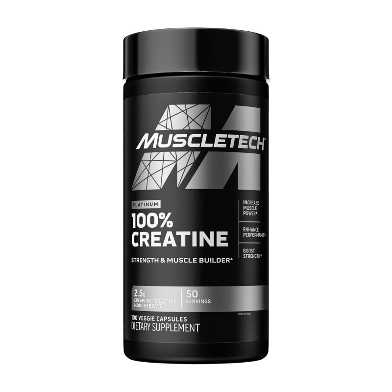 MuscleTech Platinum 100 Creatine Pills Creatine Monohydrate Pill Muscle Recovery Builder for Men Women Workout Supplements 100 Count