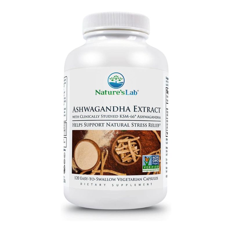 Natures Lab Ashwagandha Extract KSM 66 5 Withanolides 120 Ct 60 Day Supply 1